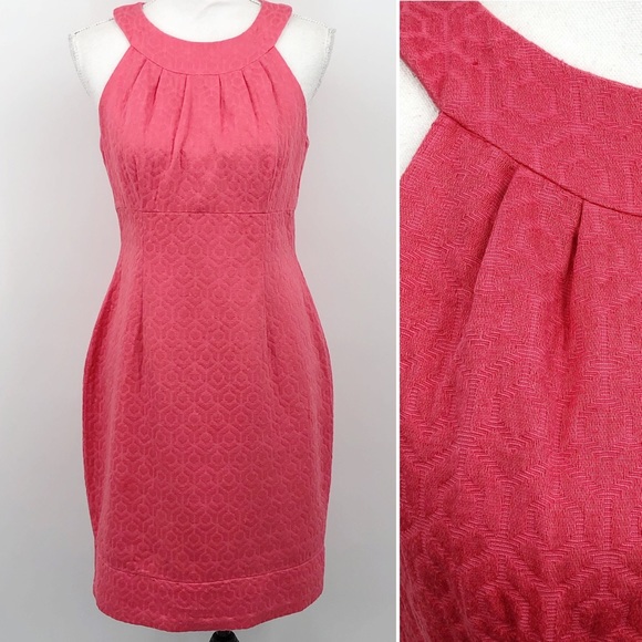 Just...Taylor Dresses & Skirts - Just Taylor Sheath Dress Pleated Textured Pink 6